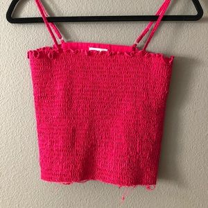 Free people red cinch top/crop top small
